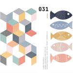 Cargar imagen en el visor de la galería, Set 2 Cuadros Decorativos Abstract Colors 031 - Arte Geométrico Peces de Colores-Diptico
