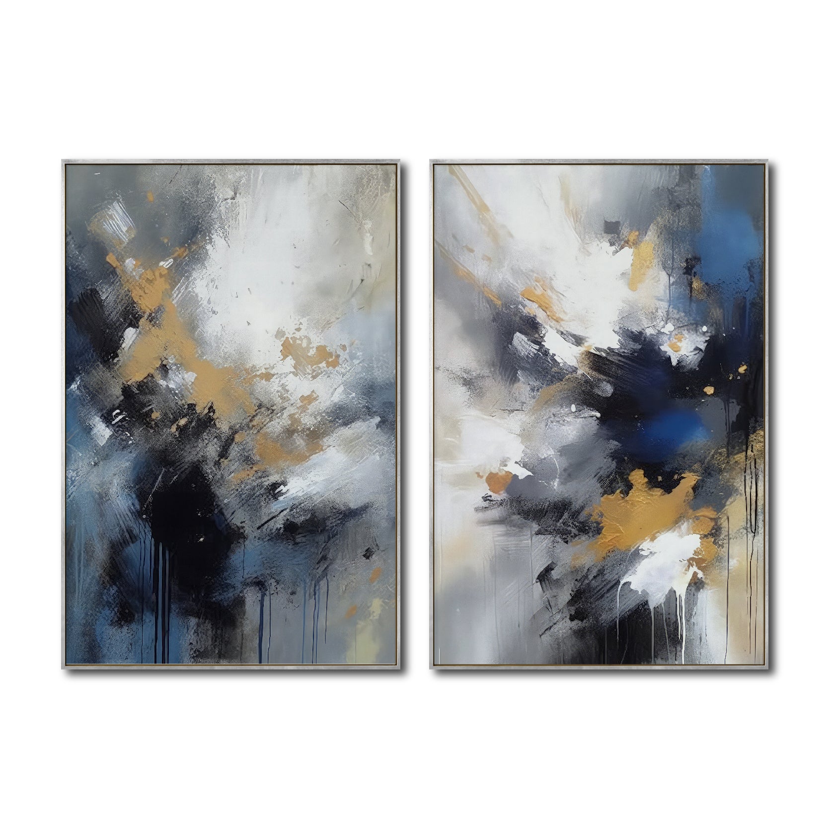 Set de 2 Cuadros Decorativos Abstract Colors 3 - 310 - Para Sala