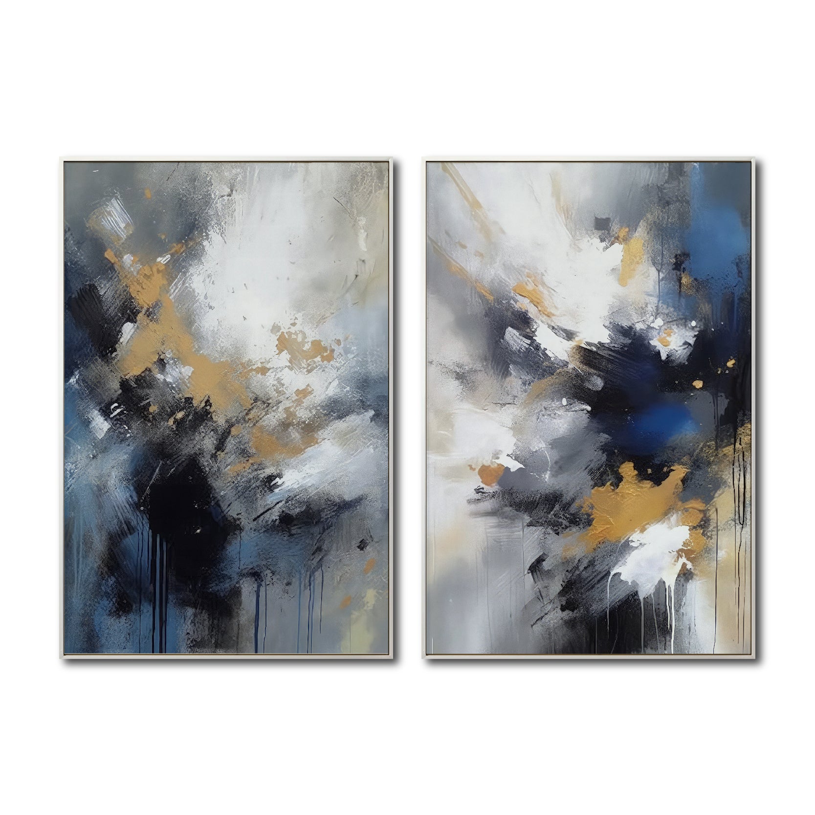 Set de 2 Cuadros Decorativos Abstract Colors 3 - 310 - Para Sala