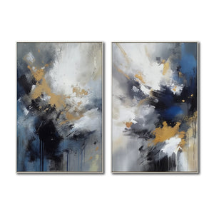 Set de 2 Cuadros Decorativos Abstract Colors 3 - 310 - Para Sala