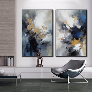 Set de 2 Cuadros Decorativos Abstract Colors 3 - 310 - Para Sala
