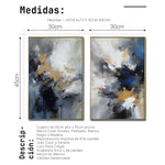 Cargar imagen en el visor de la galería, Set de 2 Cuadros Decorativos Abstract Colors 3 - 310 - Para Sala
