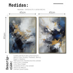 Cargar imagen en el visor de la galería, Set de 2 Cuadros Decorativos Abstract Colors 3 - 310 - Para Sala
