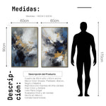 Cargar imagen en el visor de la galería, Set de 2 Cuadros Decorativos Abstract Colors 3 - 310 - Para Sala
