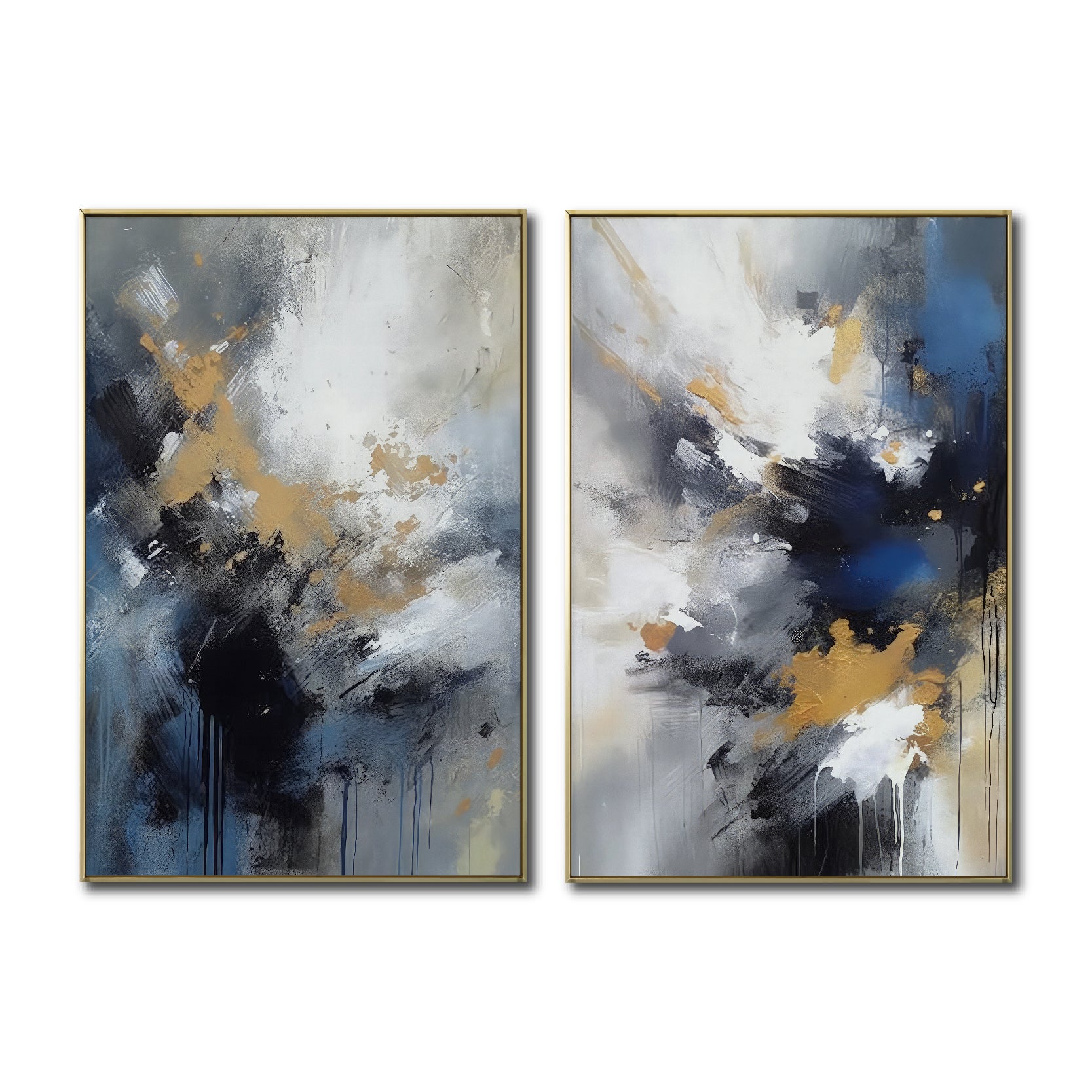 Set de 2 Cuadros Decorativos Abstract Colors 3 - 310 - Para Sala