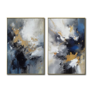 Set de 2 Cuadros Decorativos Abstract Colors 3 - 310 - Para Sala