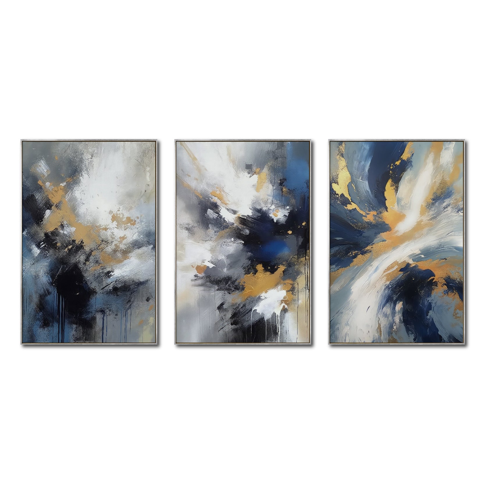Set de 3 Cuadros Decorativos Abstract Colors 3 - 310 - Para Sala