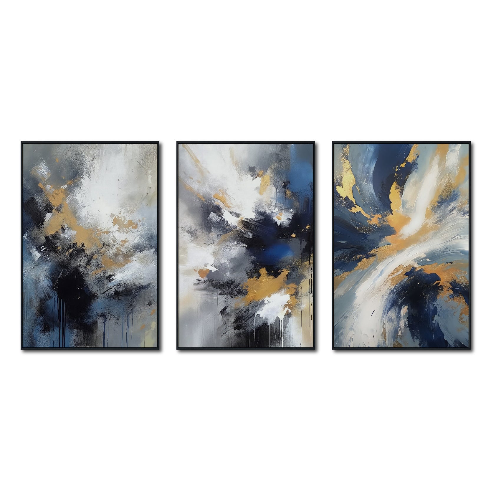 Set de 3 Cuadros Decorativos Abstract Colors 3 - 310 - Para Sala