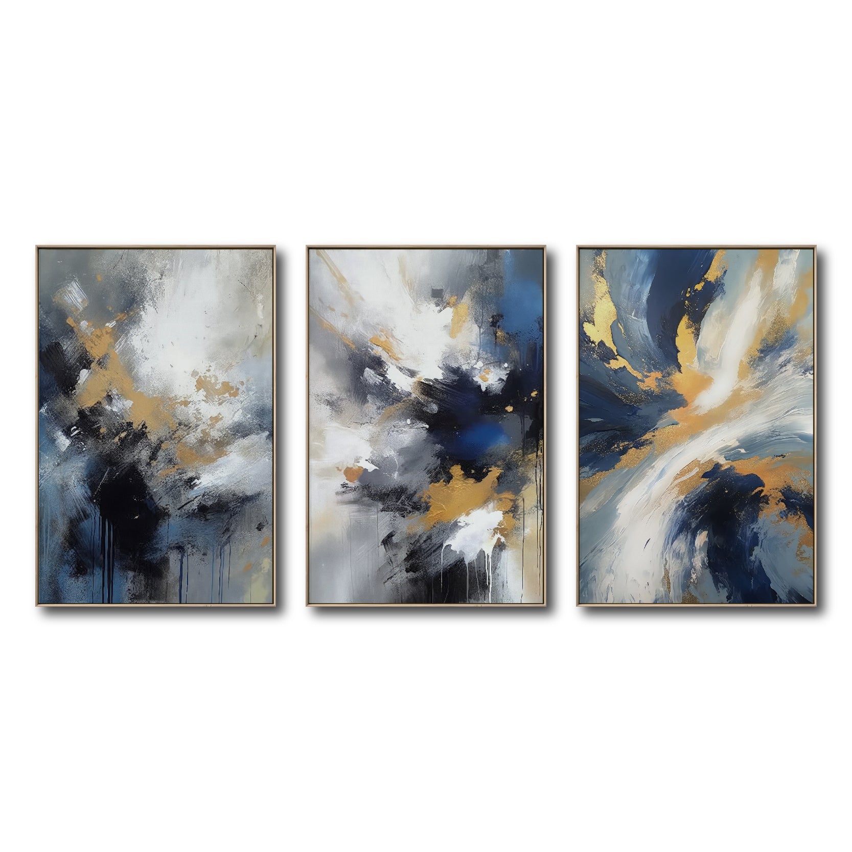 Set de 3 Cuadros Decorativos Abstract Colors 3 - 310 - Para Sala