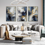 Cargar imagen en el visor de la galería, Set de 3 Cuadros Decorativos Abstract Colors 3 - 310 - Para Sala
