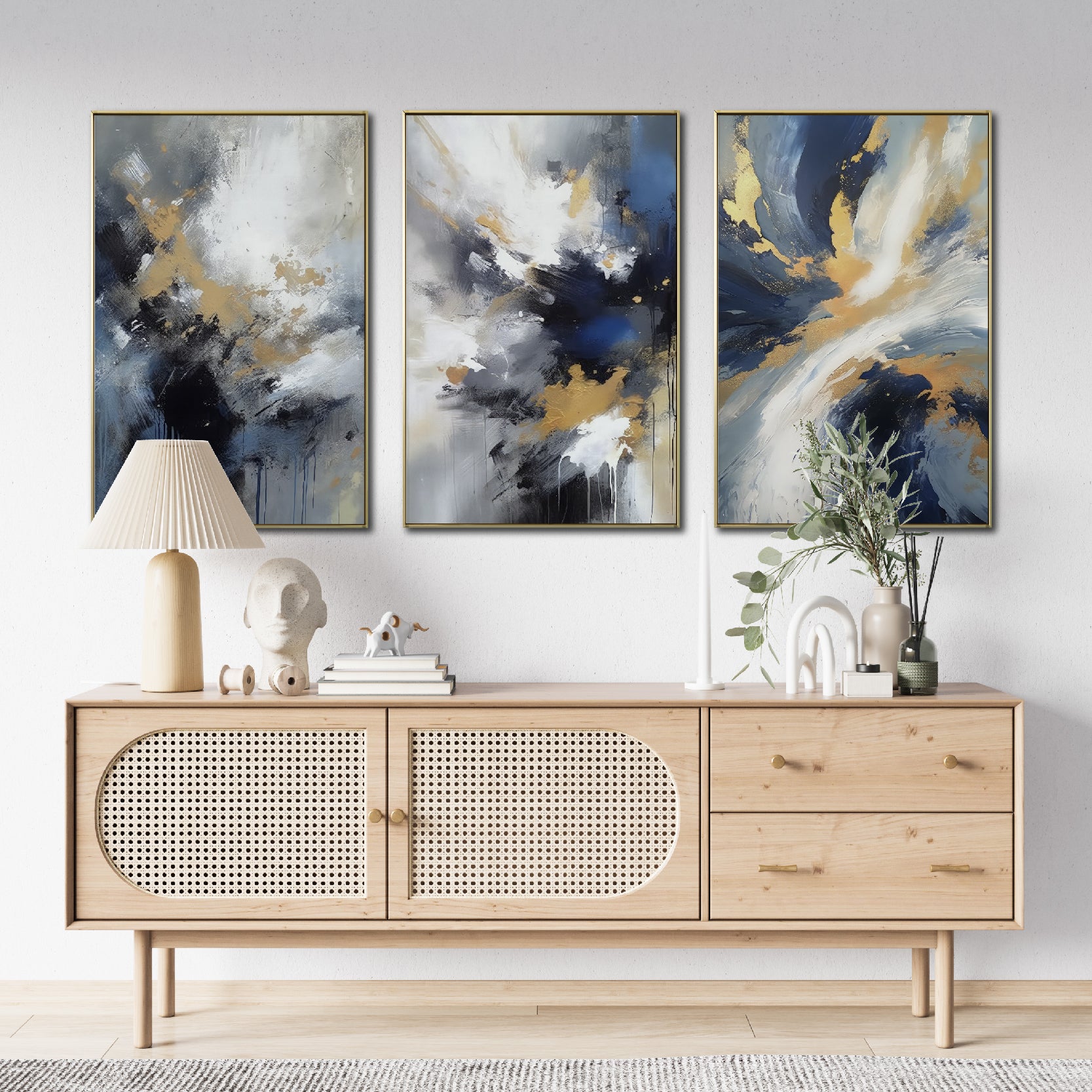 Set de 3 Cuadros Decorativos Abstract Colors 3-310 - Para Credenza
