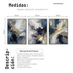 Cargar imagen en el visor de la galería, Set de 3 Cuadros Decorativos Abstract Colors 3 - 310 - Para Sala
