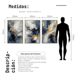 Cargar imagen en el visor de la galería, Set de 3 Cuadros Decorativos Abstract Colors 3 - 310 - Para Sala
