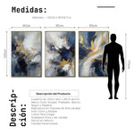 Cargar imagen en el visor de la galería, Set de 3 Cuadros Decorativos Abstract Colors 3 - 310 - Para Sala
