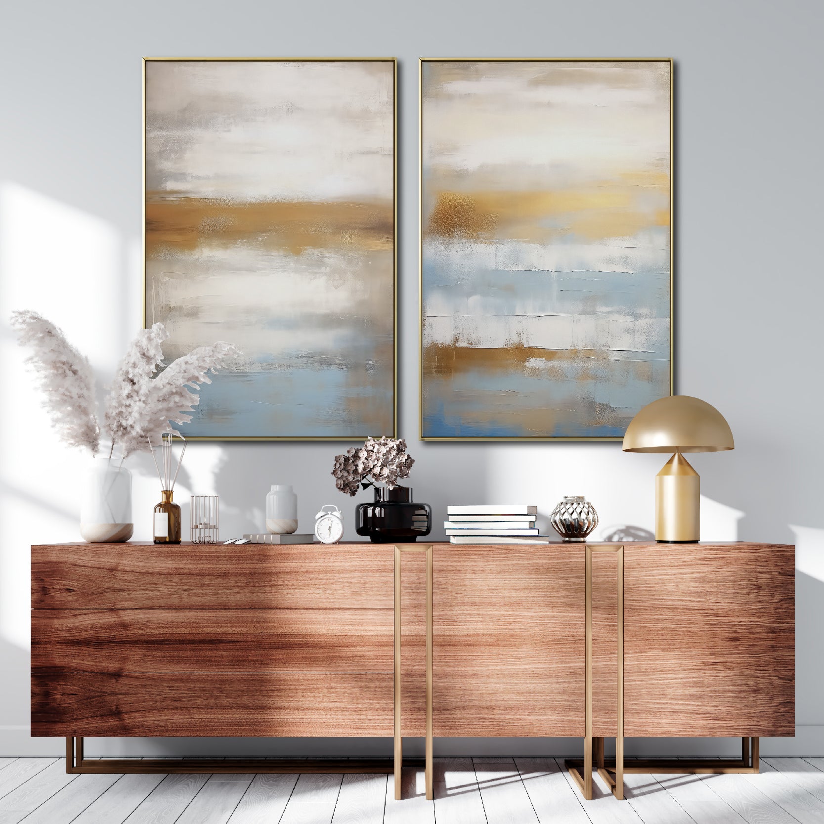 Set de 2 Cuadros Decorativos Abstract Colors 3-311 - Para Credenza