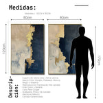 Cargar imagen en el visor de la galería, Set de 2 Cuadros Decorativos Abstract Colors 3-312 - ´Para Sala
