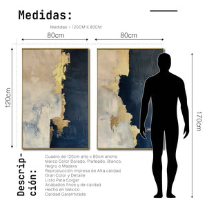 Set de 2 Cuadros Decorativos Abstract Colors 3-312 - ´Para Sala