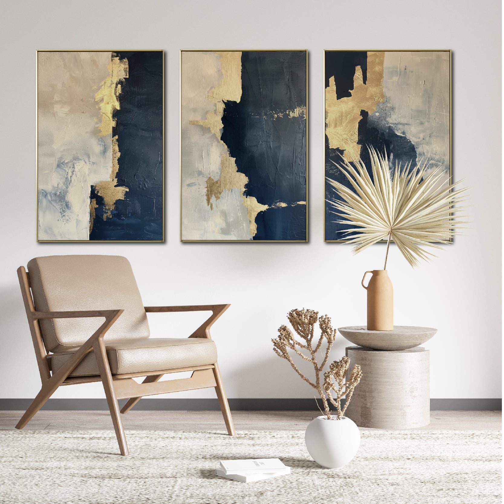 Set de 3 Cuadros Decorativos Abstract Colors 3-312 - Para Sala