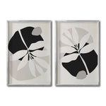 Cargar imagen en el visor de la galería, Set 2 Cuadros Decorativos Abstracto Negro Arena 031 - Arte Elegante Estilo Boho Minimalista en Beige y Negro
