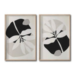 Cargar imagen en el visor de la galería, Set 2 Cuadros Decorativos Abstracto Negro Arena 031 - Arte Elegante Estilo Boho Minimalista en Beige y Negro
