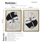 Cargar imagen en el visor de la galería, Set 2 Cuadros Decorativos Abstracto Negro Arena 031 - Arte Elegante Estilo Boho Minimalista en Beige y Negro
