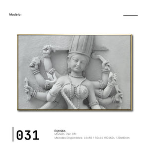 Cuadro Decorativo - Zen 031 - Escultura Diosa Hindú Durga