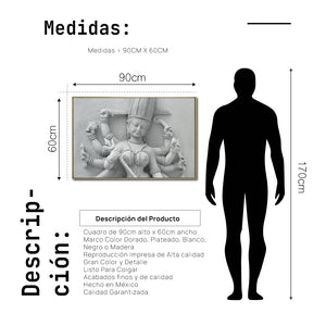 Cuadro Decorativo - Zen 031 - Escultura Diosa Hindú Durga