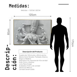 Cuadro Decorativo - Zen 031 - Escultura Diosa Hindú Durga
