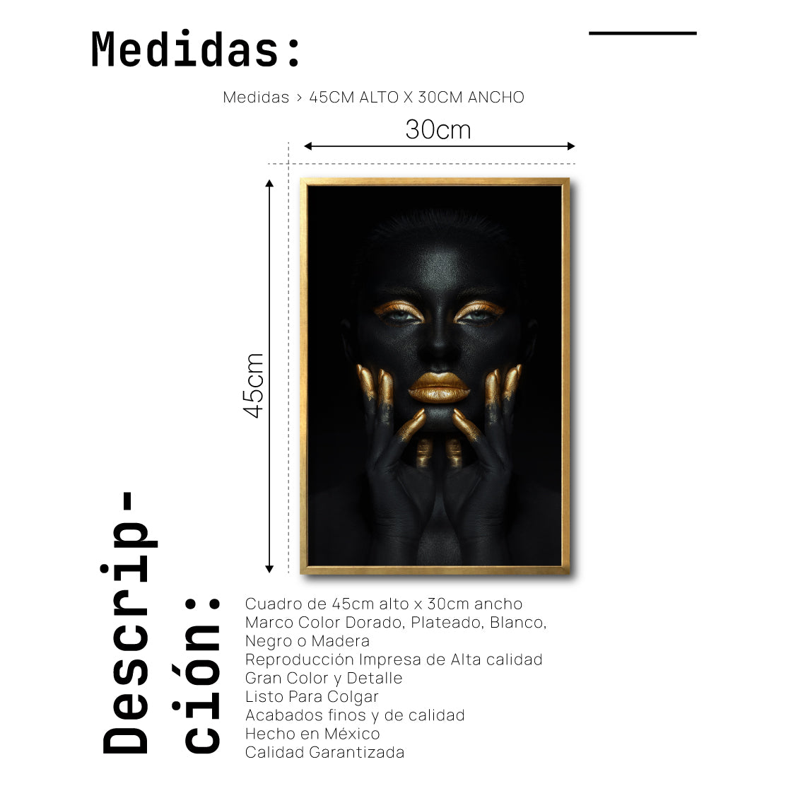 Cuadro Decorativo Black Woman 033