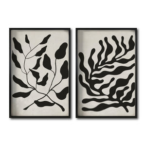 Set Cuadros Decorativos Abstracto Negro Arena 032 -Para Recámara
