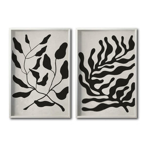 Set Cuadros Decorativos Abstracto Negro Arena 032 -Para Recámara