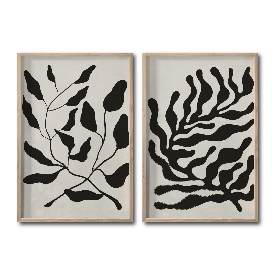 Set Cuadros Decorativos Abstracto Negro Arena 032 -Para Recámara