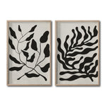 Cargar imagen en el visor de la galería, Set 2 Cuadros Decorativos Abstracto Negro Arena 032 - Arte Elegante Estilo Boho Minimalista en Beige y Negro
