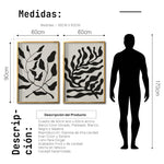 Cargar imagen en el visor de la galería, Set Cuadros Decorativos Abstracto Negro Arena 032 -Para Recámara
