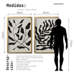 Cargar imagen en el visor de la galería, Set Cuadros Decorativos Abstracto Negro Arena 032 -Para Recámara
