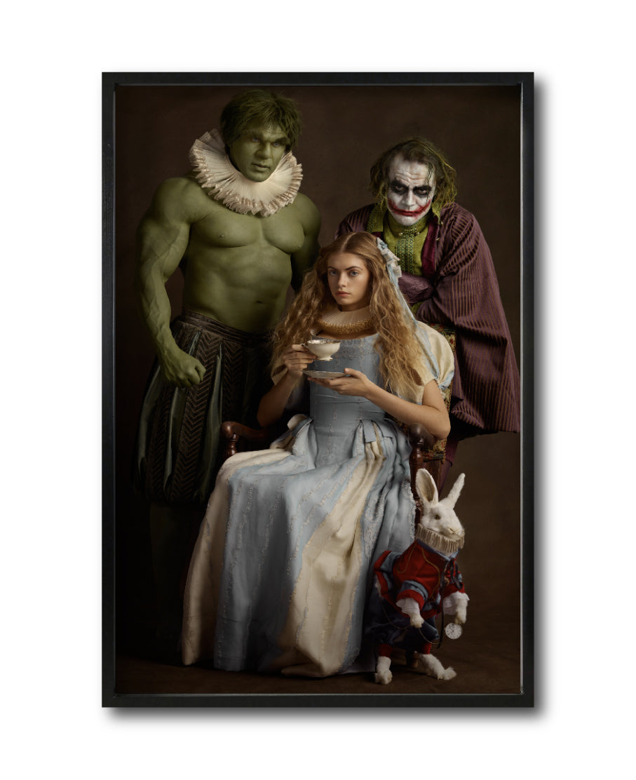 Cuadro Decorativo Personajes Época 032 Superhéroes Hulk, Joker, Alicia