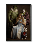 Cargar imagen en el visor de la galería, Cuadro Decorativo Personajes Época 032 Superhéroes Hulk, Joker, Alicia
