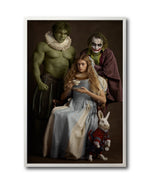 Cargar imagen en el visor de la galería, Cuadro Decorativo Personajes Época 032 Superhéroes Hulk, Joker, Alicia
