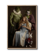 Cargar imagen en el visor de la galería, Cuadro Decorativo Personajes Época 032 Superhéroes Hulk, Joker, Alicia
