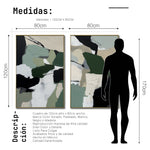 Cargar imagen en el visor de la galería, Set de 2 Cuadros Decorativos Abstract Colors 3-337-Diptico
