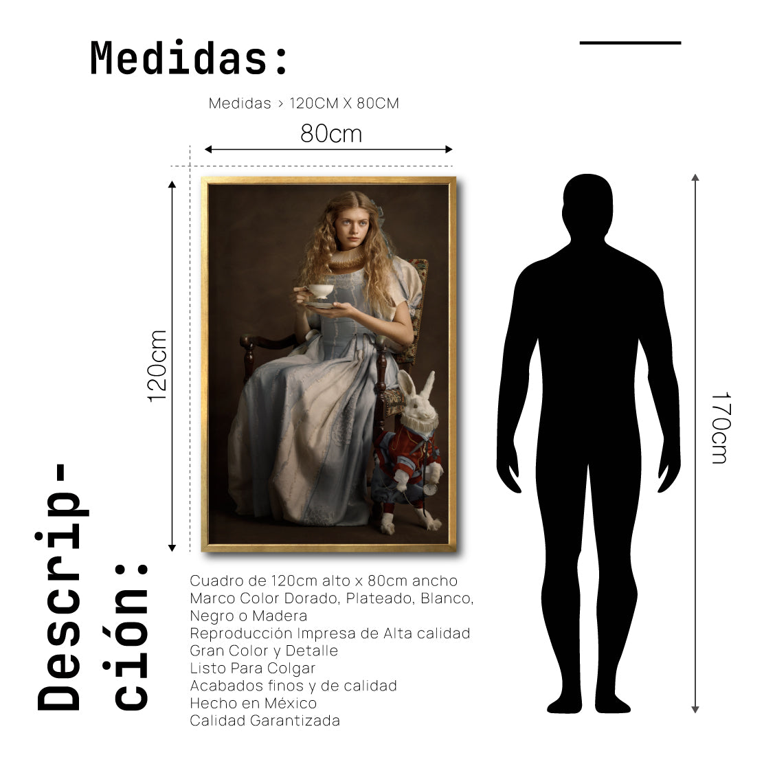 Cuadro Decorativo Personajes Época 033 Alicia en el país de las Maravillas