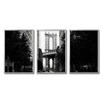 Cargar imagen en el visor de la galería, Set Cuadros Decorativos NY 034 - Triptico Manhattan Bridge New York Dumbo
