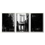 Cargar imagen en el visor de la galería, Set Cuadros Decorativos NY 034 - Triptico Manhattan Bridge New York Dumbo
