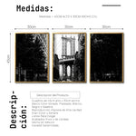 Cargar imagen en el visor de la galería, Set Cuadros Decorativos NY 034 - Triptico Manhattan Bridge New York Dumbo
