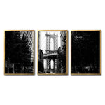 Cargar imagen en el visor de la galería, Set Cuadros Decorativos NY 034 - Triptico Manhattan Bridge New York Dumbo
