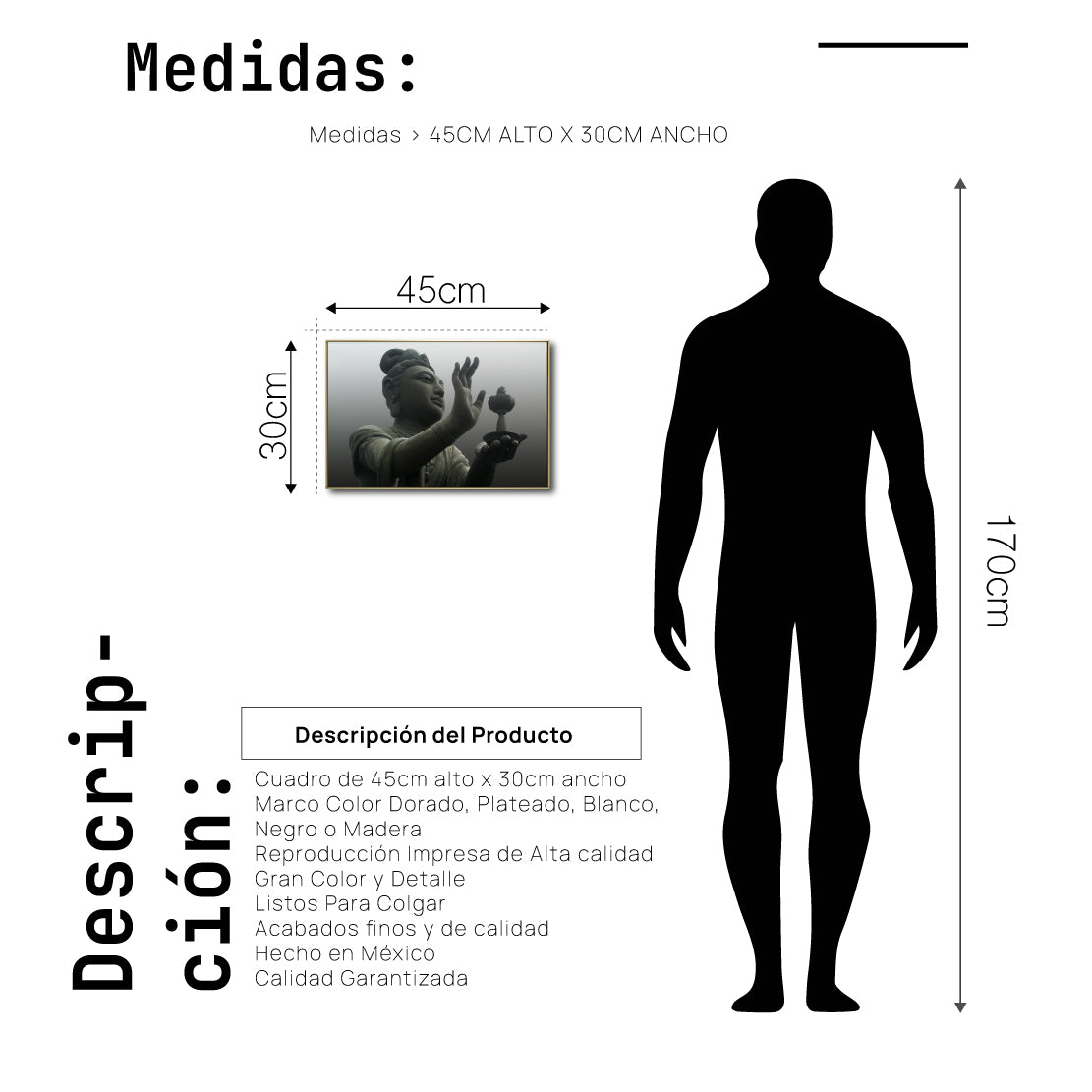 Cuadro Decorativo - Zen 034 - Buda en Oración