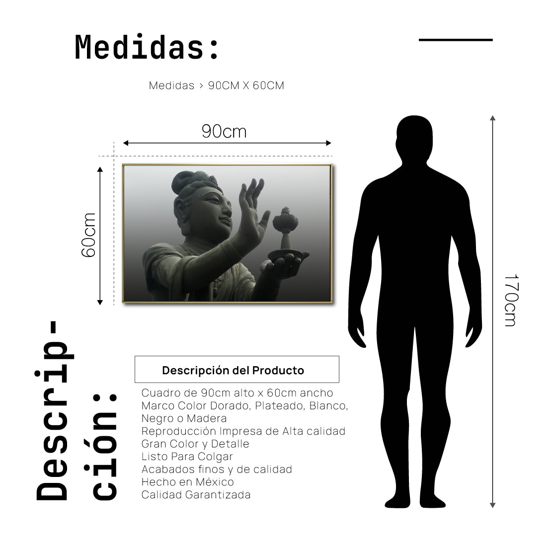 Cuadro Decorativo - Zen 034 - Buda en Oración