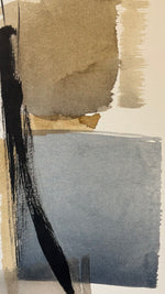 Cargar imagen en el visor de la galería, Set de 2 Cuadros Decorativos Abstract Colors 3-314 - Arte Moderno y Juvenil en tonos Tierra, Azul y Negro-Diptico

