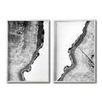 Cargar imagen en el visor de la galería, Set Cuadros Decorativos Abstracto Negro Arena 035 - Para Comedor
