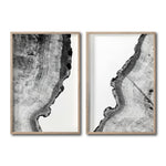 Cargar imagen en el visor de la galería, Set Cuadros Decorativos Abstracto Negro Arena 035 - Para Comedor
